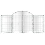 vidaXL Paniers à gabions arqués 12 Pièces 200x50x80/100 cm Fer galvanisé