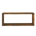 vidaXL Étagères murales cube 2 Pièces Chêne fumé 60x15x23 cm Bois