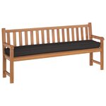 vidaXL Coussin de palette Noir 200 x 40 x 8 cm Tissu Oxford