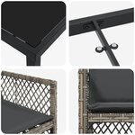 vidaXL Ensemble de salle à manger pour jardin 9 Pièces Gris polyrotin