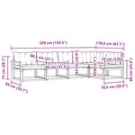 vidaXL Ensemble de canapés d'extérieur 5 pc Blanc et noir