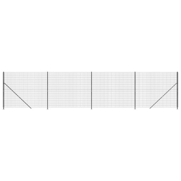 vidaXL Clôture en treillis métallique avec bride anthracite 1 6x10 m