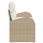 vidaXL Canapé de jardin 2 places avec coussins en rotin synthétique beige