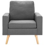 vidaXL Fauteuil gris foncé tissu