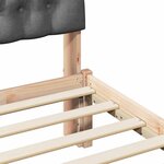 vidaXL Cadre de lit avec tête de lit rembourrée Marron 80 x 200 cm