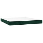 vidaXL Sommier à lattes de lit matelas et LED Vert foncé 180x200 cm