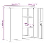 vidaXL Classeur anthracite 90x40x105 cm acier