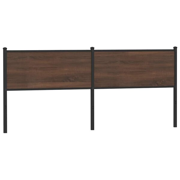 vidaXL Tête de lit chêne marron 190 cm bois d'ingénierie et acier