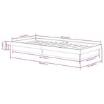 vidaXL Cadre de lit sans matelas blanc bois massif