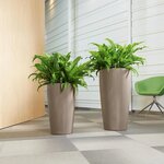 Lechuza jardinière rondo 40 all-in-one taupe haute brillance 15744