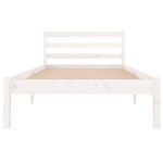 vidaXL Cadre de lit Bois de pin massif 90x200 cm blanc