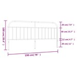 vidaXL Tête de lit métal noir 193 cm