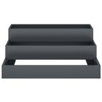 vidaXL Cache-pot de jardin Anthracite 90 x 90 x 35 cm Acier
