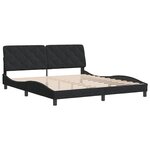 vidaXL Cadre de lit sans matelas noir 180x200 cm velours