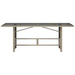 vidaXL Table de jardin dessus en verre gris clair 190x80x74 cm