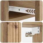 vidaXL Table d'appoint murale 87 5 x 34 5 x 17 cm Bois d'ingénierie