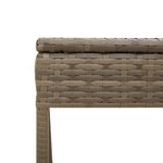 vidaXL Chaise longue avec auvent et table gris résine tressée