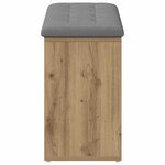 vidaXL Banc à chaussures chêne artisanal 102x32x50cm bois d'ingénierie