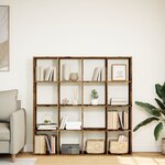 vidaXL Bibliothèque vieux bois 137 5x29x137 5 cm bois d'ingénierie