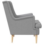 vidaXL Fauteuil Gris clair Tissu