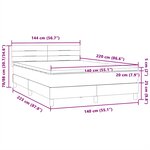 vidaXL Sommier à lattes de lit et matelas gris foncé 140x220cm velours