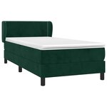 vidaXL Sommier à lattes de lit avec matelas Vert foncé 100x200 cm