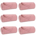 vidaXL Couvertures à jeter 6 Pièces Rose 200 x 150 cm Toison