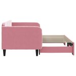 vidaXL Lit de jour avec gigogne sans matelas rose 90x200 cm