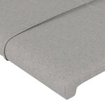 vidaXL Tête de lit à LED Gris clair 183x16x118/128 cm Tissu