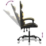 vidaXL Chaise de jeu Noir et doré Similicuir