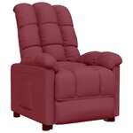 vidaXL Fauteuil inclinable Rouge bordeaux Tissu