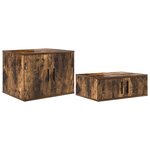 vidaXL Lit de rangement Chêne fumé 100x200 cm