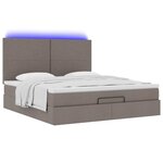 VidaXL Cadre de lit ottoman avec matelas taupe 160x200 cm tissu