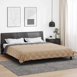 vidaXL Duvet d'été simple Anthracite et Taupe 220 x 240 cm Microfibre