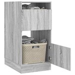 vidaXL Armoire à Laver avec stockage Gris Sonoma Bois d'ingénierie