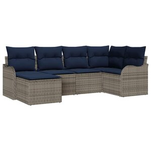 vidaXL Ensemble de canapé de jardin Gris polyrotin