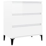 vidaXL Buffet Blanc brillant 60x35x70 cm Bois d'ingénierie