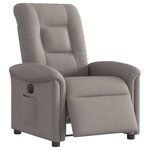 vidaXL Fauteuil inclinable électrique Taupe Tissu