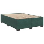 vidaXL Sommier à lattes de lit et matelas Vert foncé 160x200cm Velours