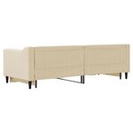 vidaXL Lit de jour avec gigogne sans matelas crème 80x200 cm