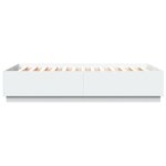 vidaXL Cadre de lit avec lumières LED blanc 150x200 cm