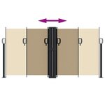 vidaXL Auvent latéral rétractable beige 120x1000 cm
