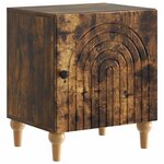 vidaXL Cabinet de chevet 2 Pièces Chêne fumé 43 x 34 5 x 50 cm