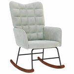 vidaXL Chaise à bascule Gris clair Velours