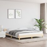vidaXL Cadre de lit avec tête de lit Crème 180 x 200 cm Tissu