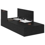 vidaXL Cadre de lit de rangement Noir Chêne 80x200 cm