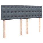 vidaXL Sommier à lattes de lit et matelas Gris foncé 140x200cm Velours