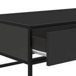 vidaXL Table basse noir 100x50x35 cm bois d'ingénierie et métal