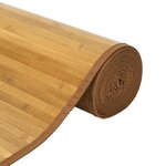 vidaXL Tapis carré naturel 100x100 cm bambou