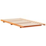 vidaXL Cadre de lit surélevé Marron cire 90 x 210 cm